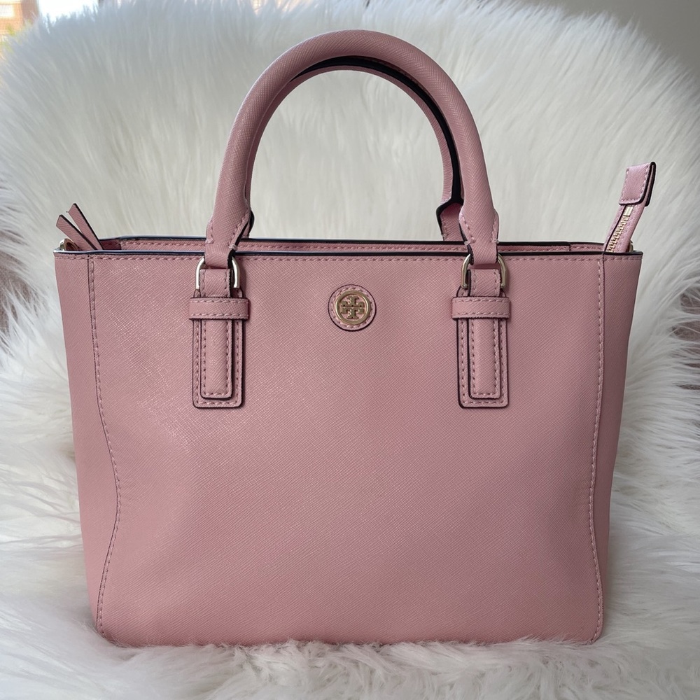 Tory Burch Robinson Mini Square Tote - Rose Sachet